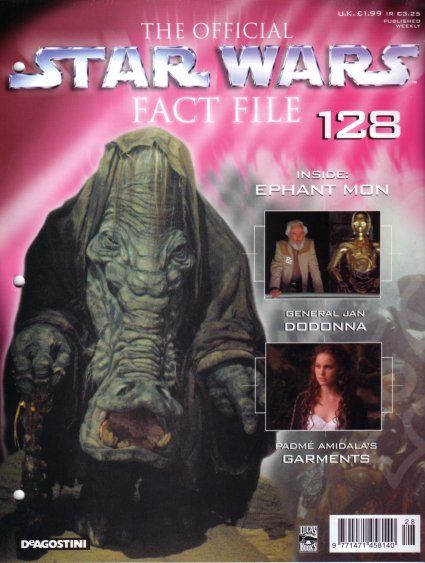 OFFICIAL STAR WARS FACT FILE | THE magazine side cover Issue 128  