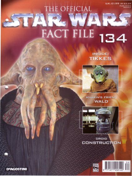 OFFICIAL STAR WARS FACT FILE | THE magazine side cover Issue 134  