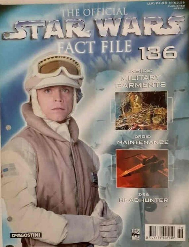 OFFICIAL STAR WARS FACT FILE | THE magazine side cover Issue 136  