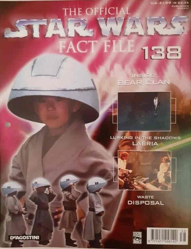 OFFICIAL STAR WARS FACT FILE | THE magazine side cover Issue 138  
