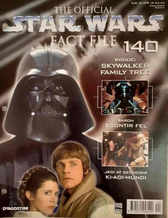 OFFICIAL STAR WARS FACT FILE | THE magazine side cover Issue 140  