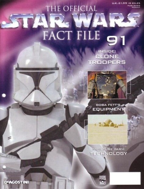 OFFICIAL STAR WARS FACT FILE | THE magazine side cover Issue 91  