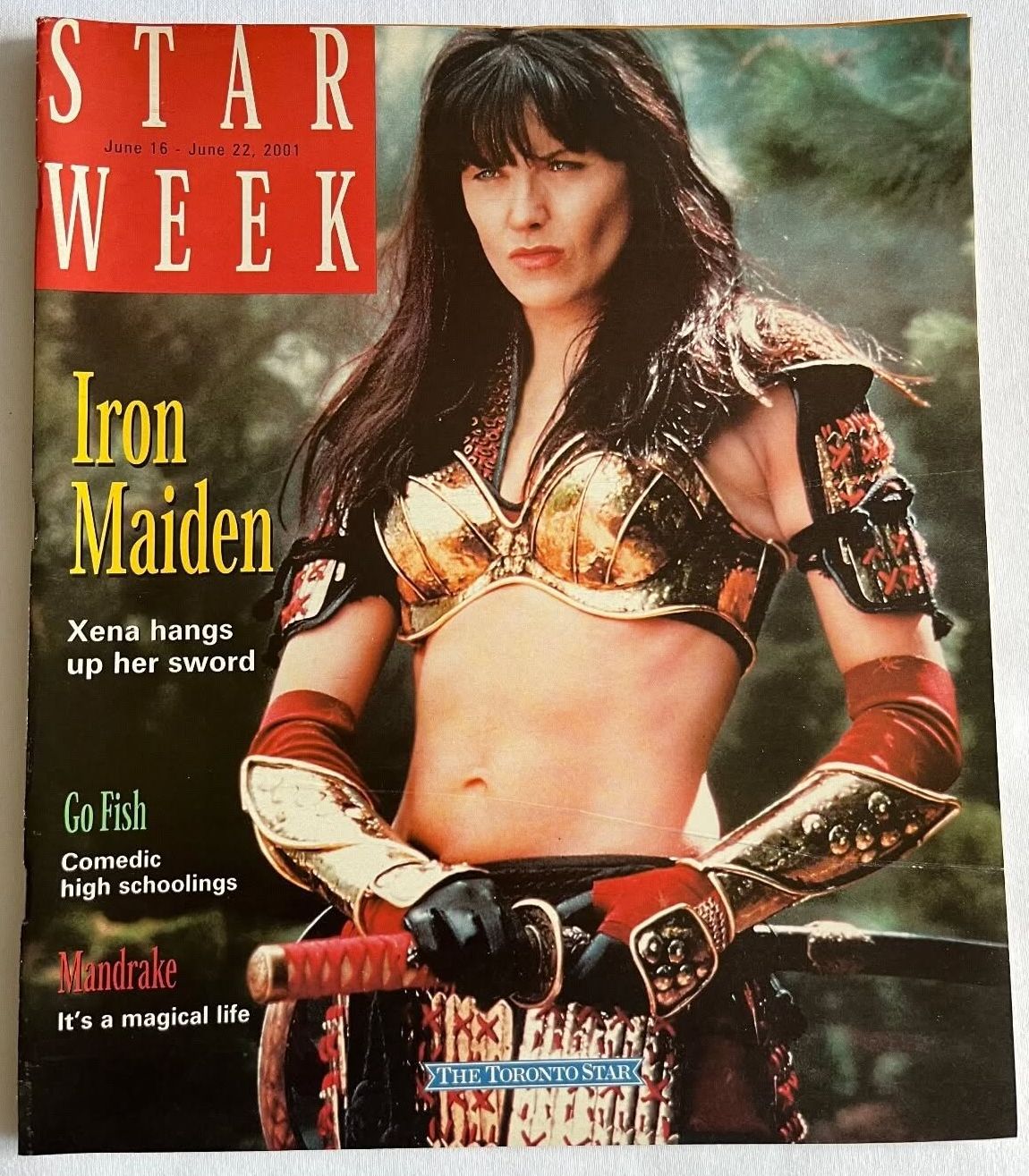 STAR WEEK CANADA magazine side cover 16 June 2001
