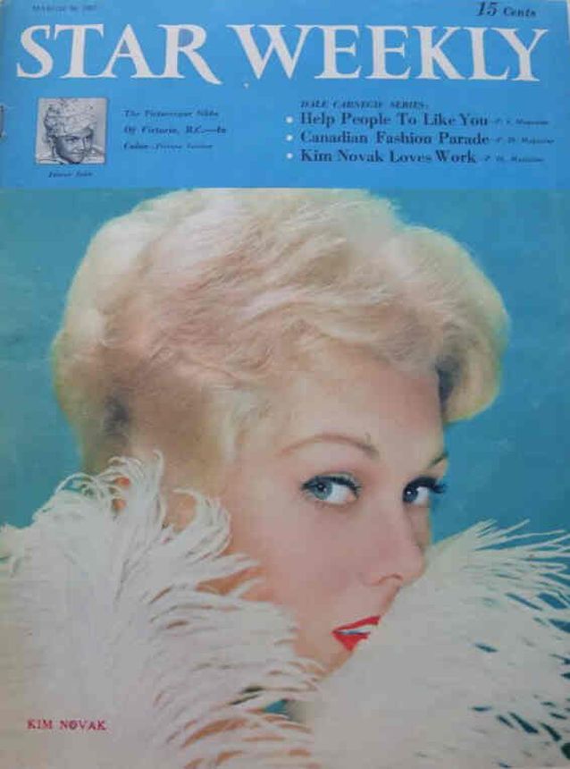 STAR WEEKLY magazine side cover 30 March 1957
