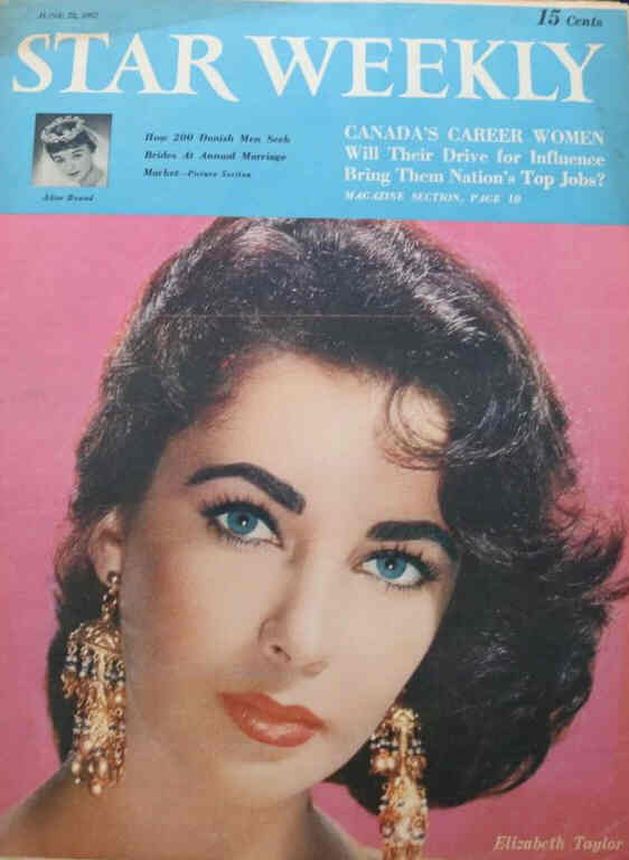 STAR WEEKLY magazine side cover 22 June 1957