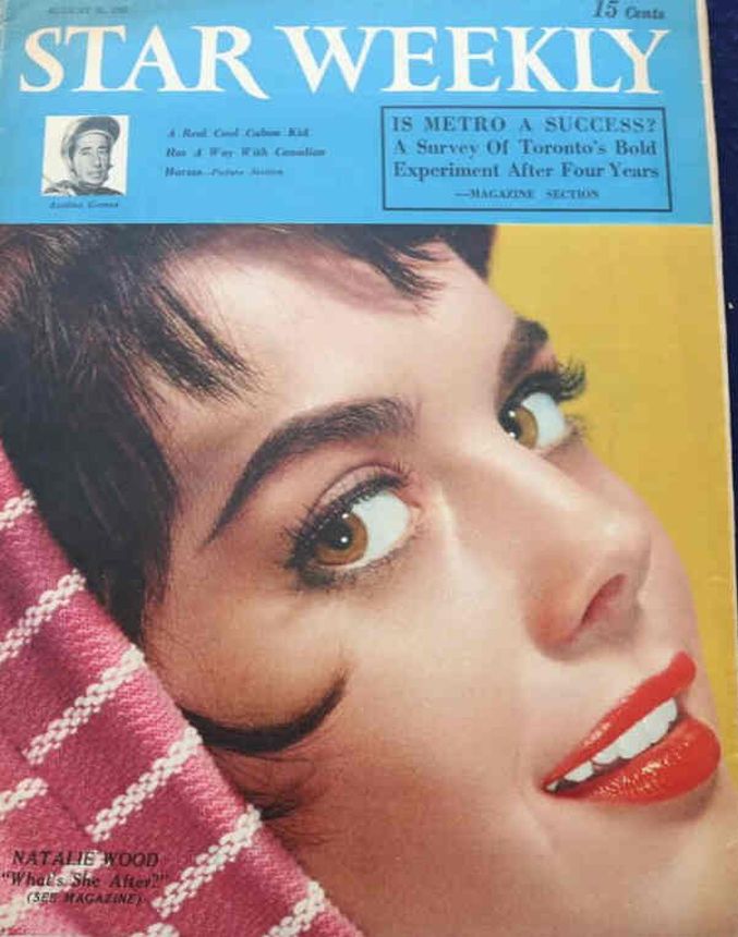 STAR WEEKLY magazine side cover 31 August 1957