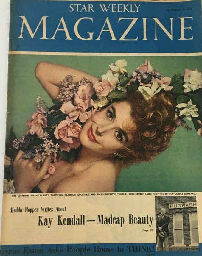 STAR WEEKLY magazine side cover 7 December 1957