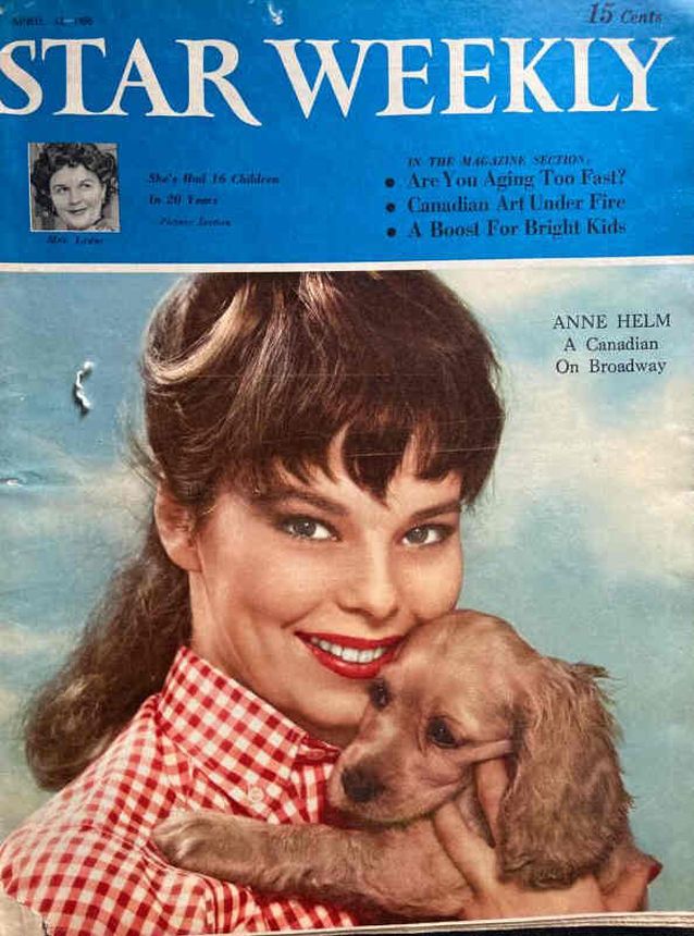 STAR WEEKLY magazine side cover 12 April 1958