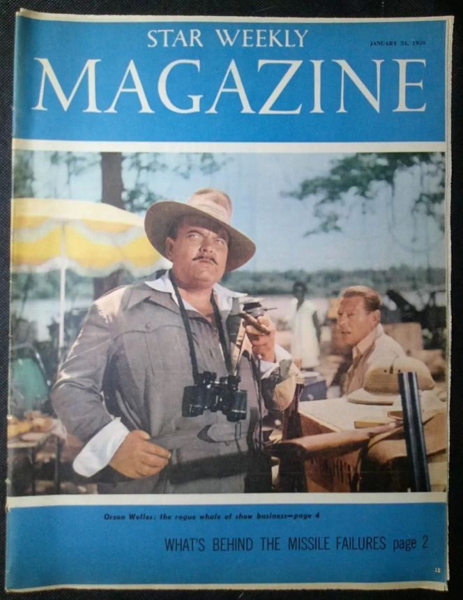STAR WEEKLY magazine side cover 24 January 1959