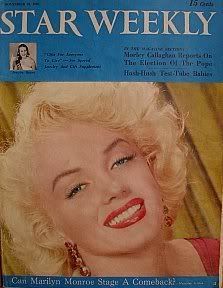 STAR WEEKLY magazine side cover  1958