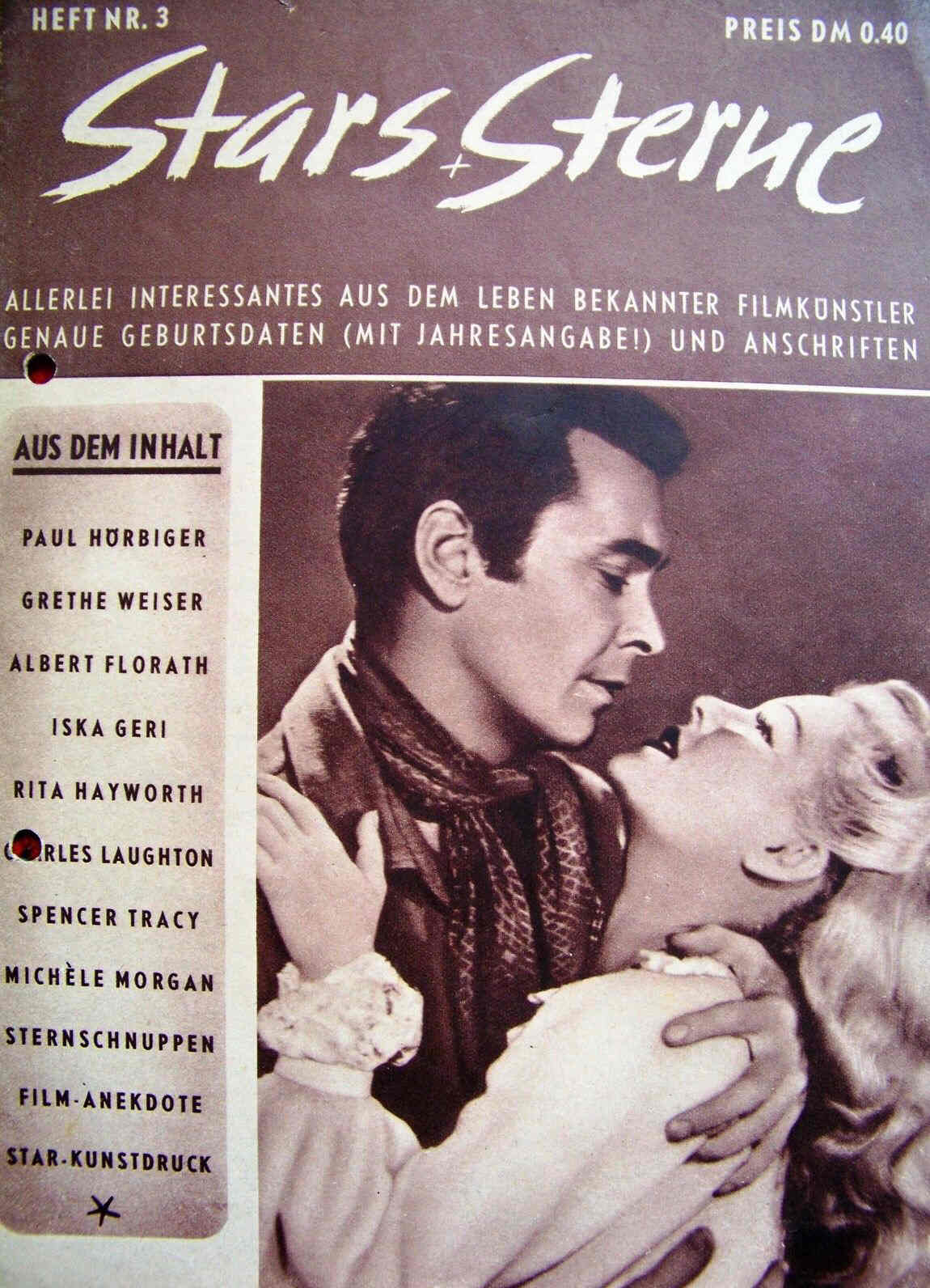 STARS UND STERNE magazine side cover Issue 3  1953