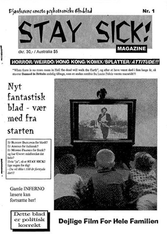 STAY SICK magazine side cover Issue 1  2000