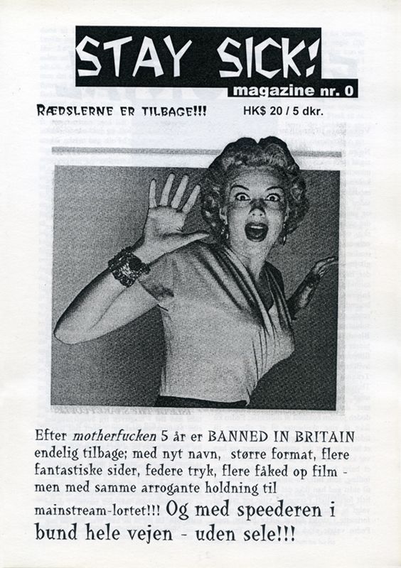 STAY SICK magazine side cover   1999