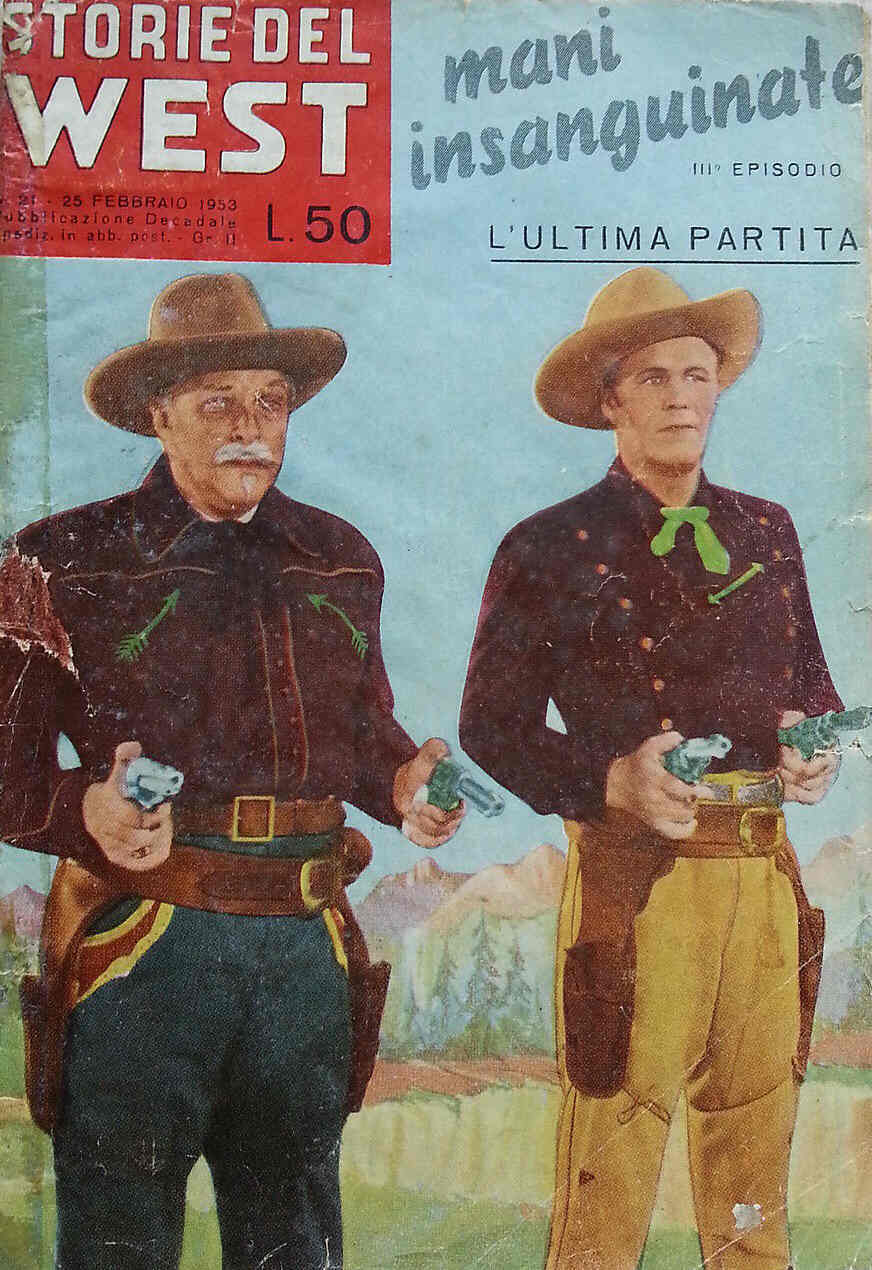 STORIE DEL WEST magazine side cover Issue 21 25 February 1953