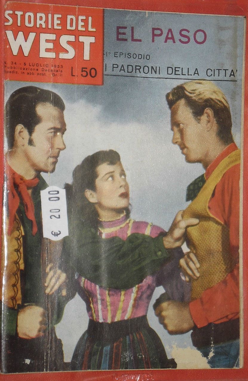 STORIE DEL WEST magazine side cover Issue 34 July 1953