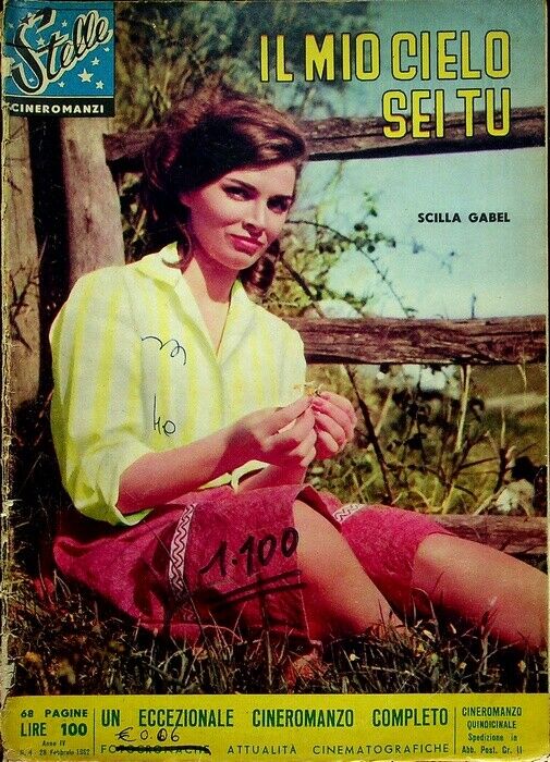 STELLE CINEROMANZI magazine side cover Issue 4 26 February 1962