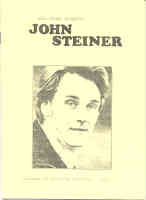JOHN STEINER ZINE magazine side cover Issue 1  1999