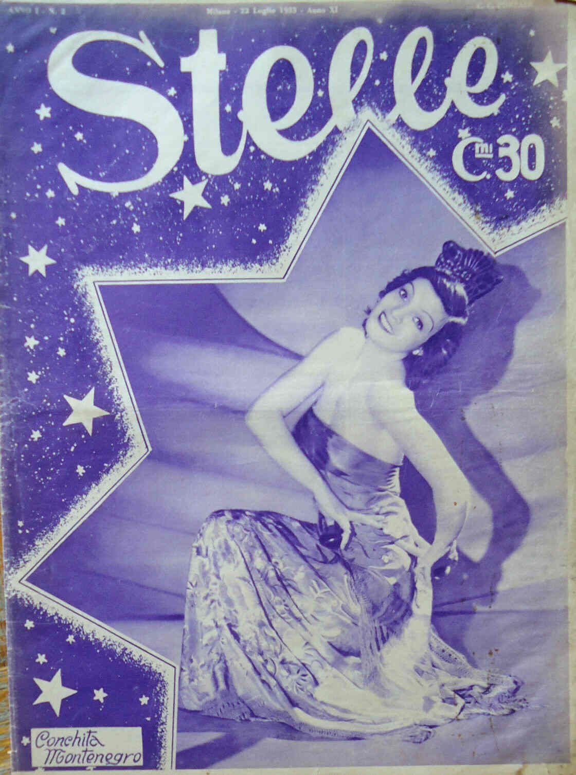 STELLE magazine side cover Issue 2 22 July 1933