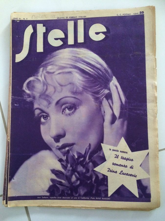STELLE magazine side cover Issue 9 29 February 1936