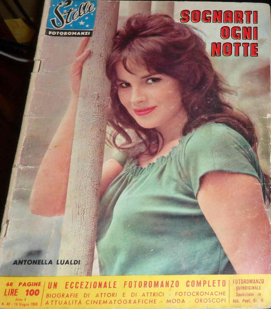 STELLE FOTOROMANZI magazine side cover Issue 38 15 June 1963