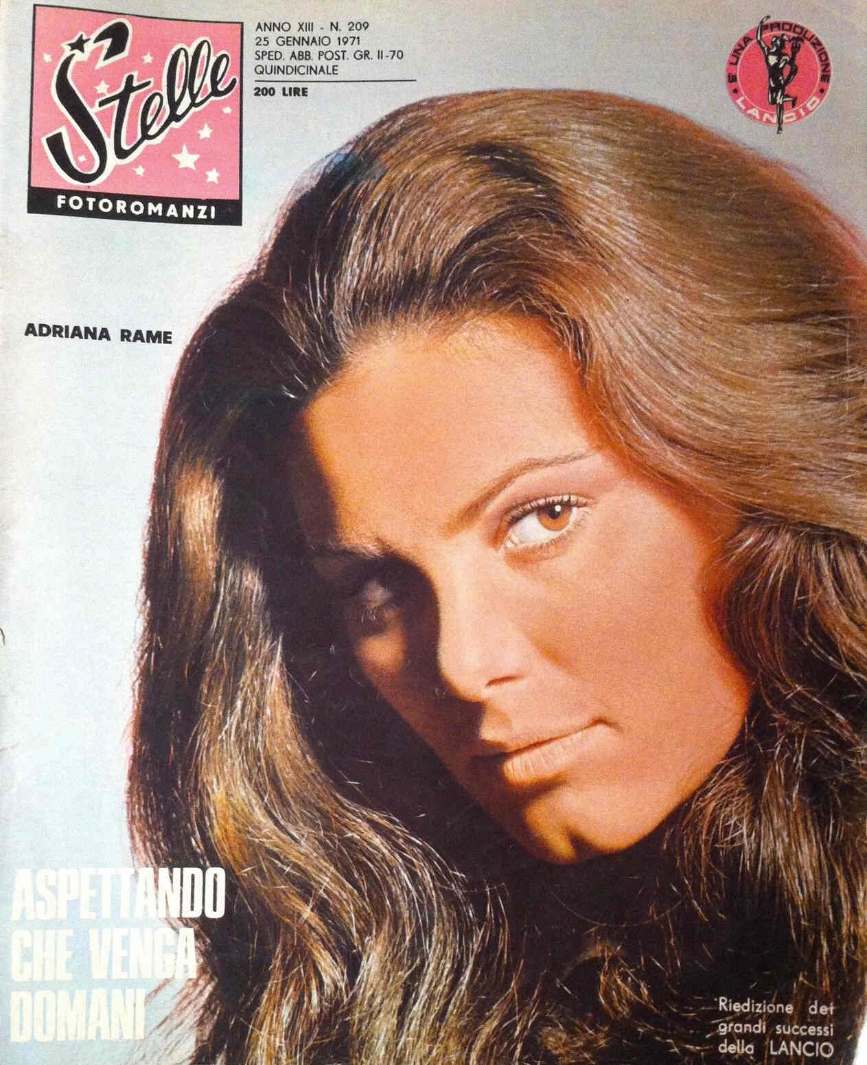 STELLE FOTOROMANZI magazine side cover Issue 209 25 January 1971