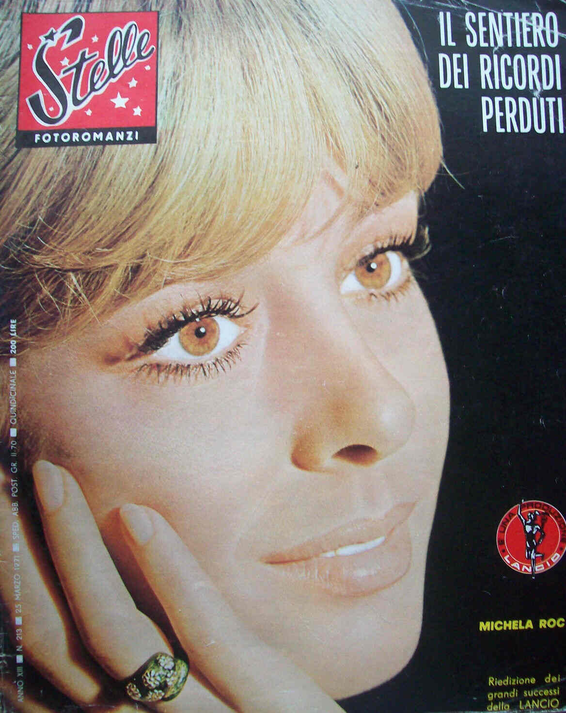 STELLE FOTOROMANZI magazine side cover Issue 213 25 March 1971