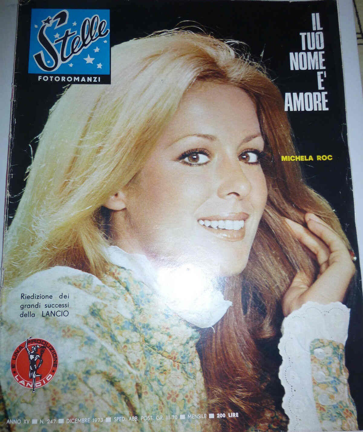 STELLE FOTOROMANZI magazine side cover Issue 247 December 1973