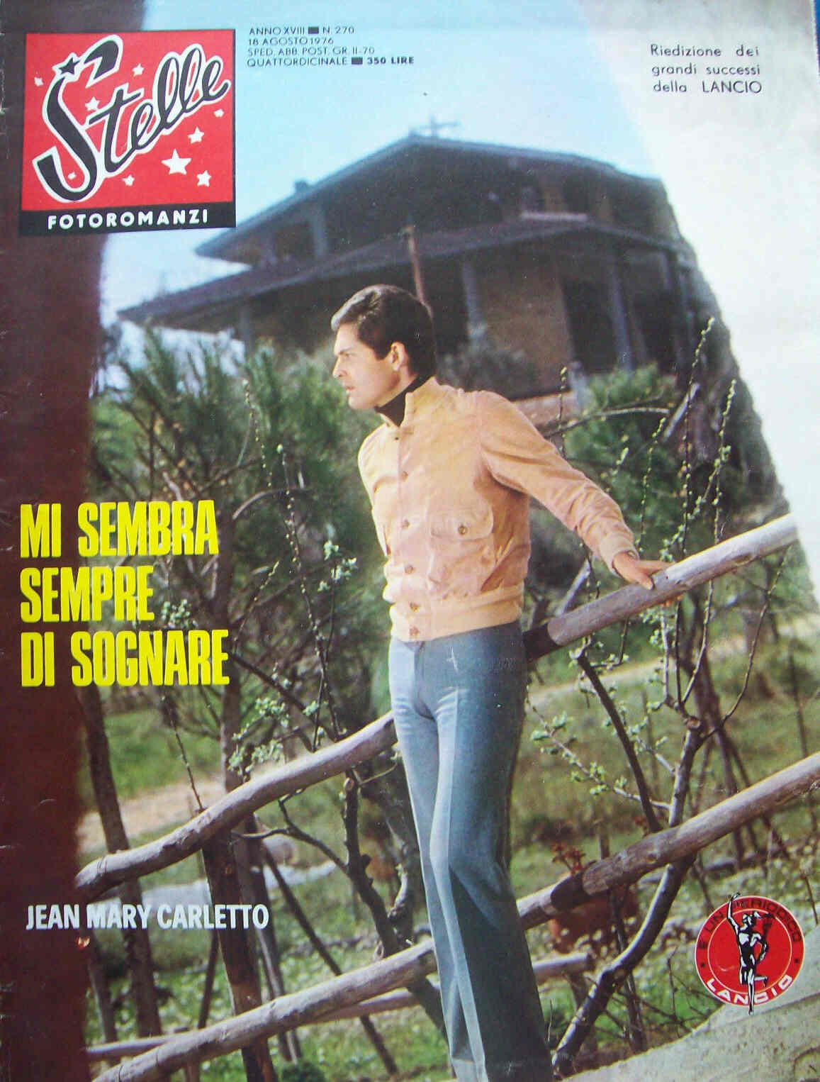STELLE FOTOROMANZI magazine side cover Issue 270 18 August 1976