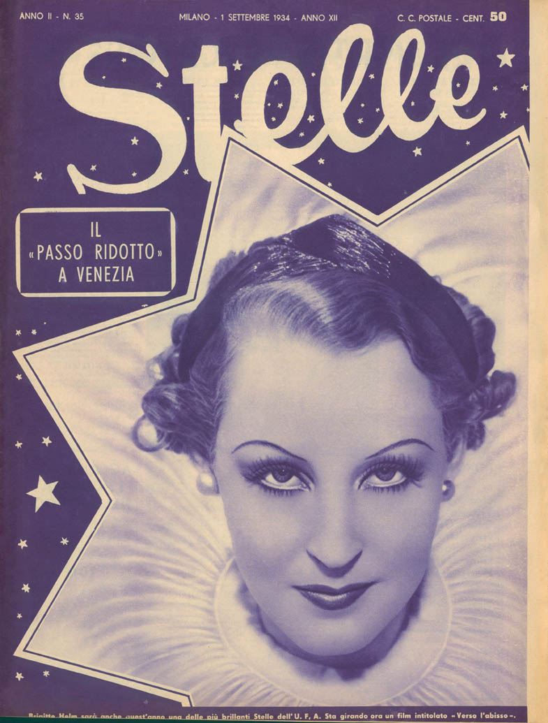STELLE magazine side cover Issue 35 1 September 1934