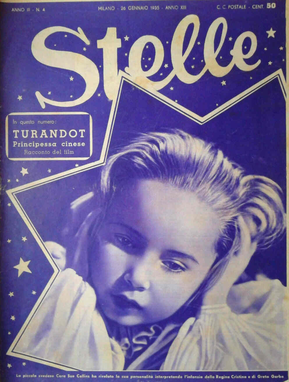 STELLE magazine side cover Issue 4 26 January 1935