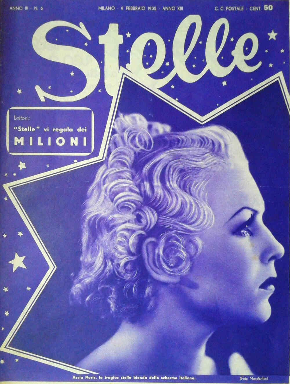 STELLE magazine side cover Issue 6 9 February 1935
