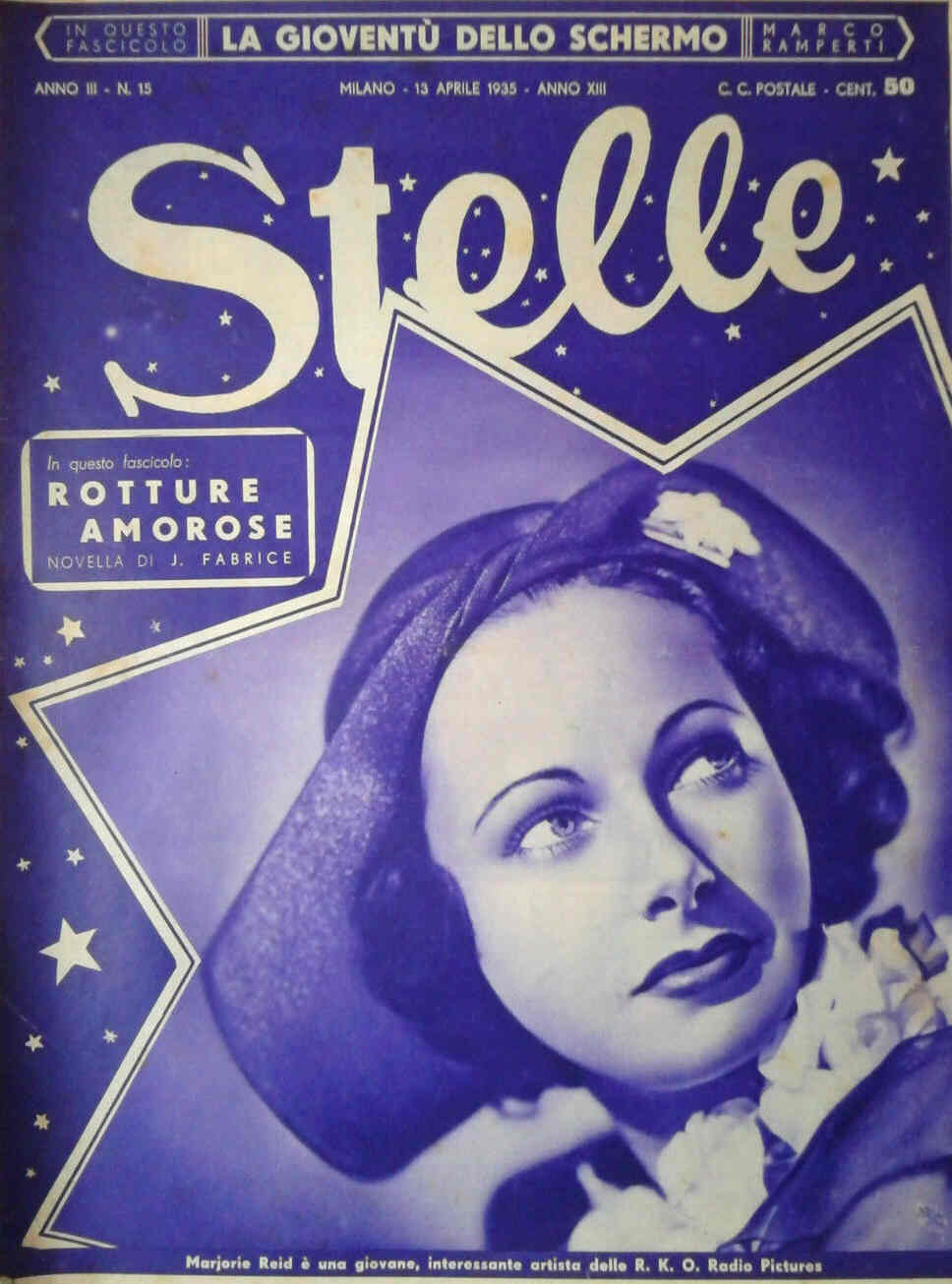 STELLE magazine side cover Issue 15 13 April 1935