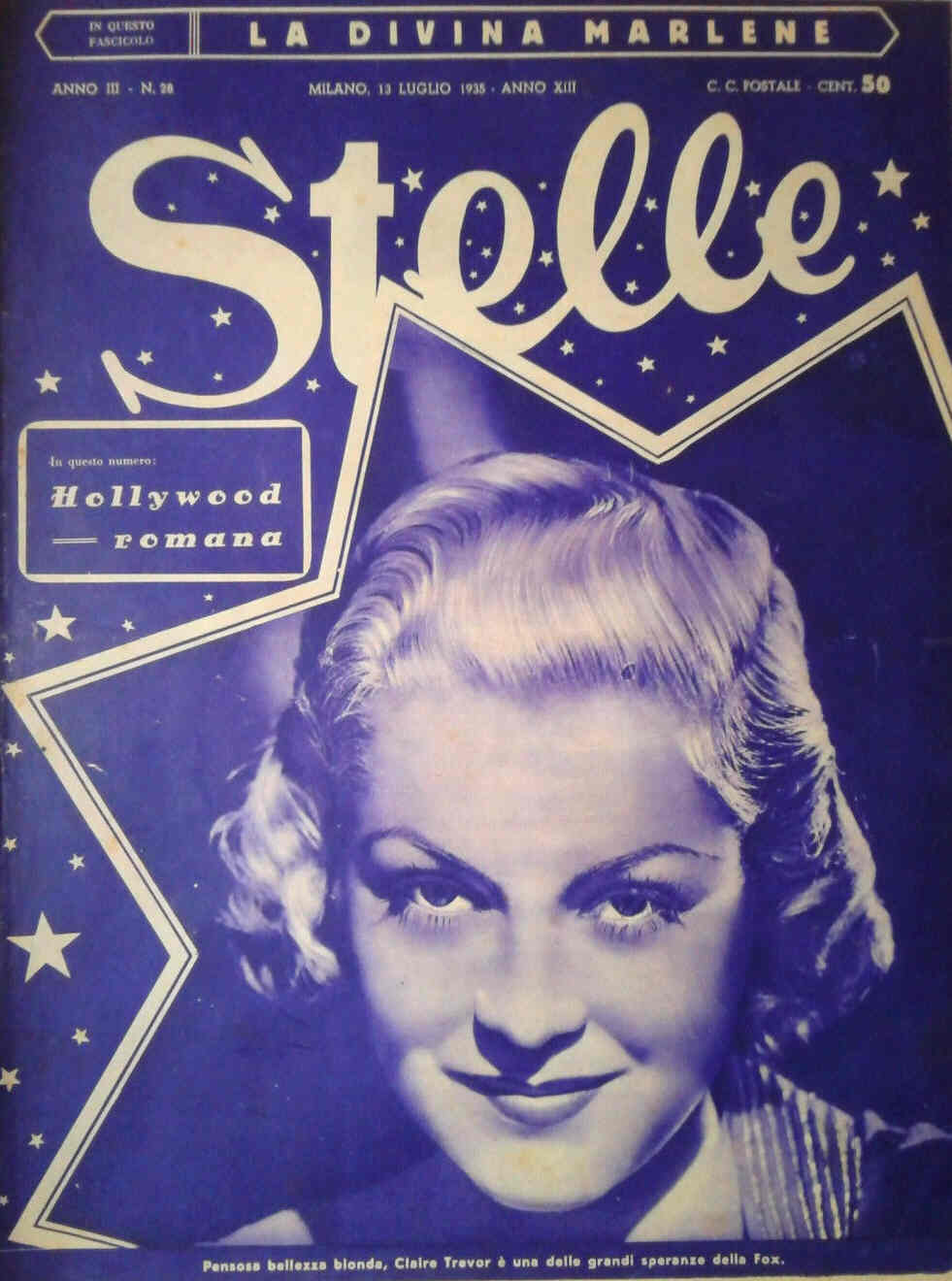 STELLE magazine side cover Issue 28 13 July 1935