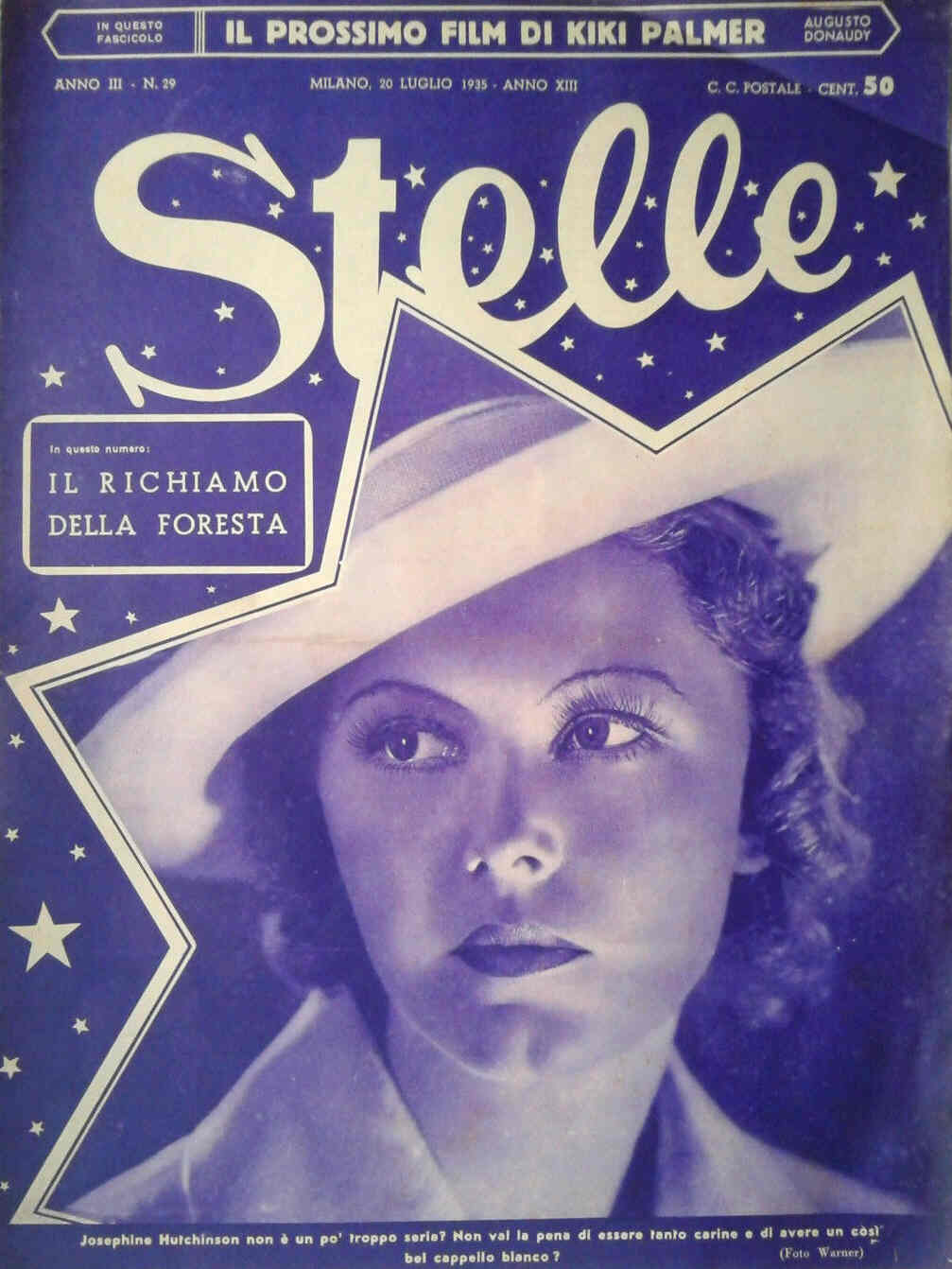 STELLE magazine side cover Issue 29 20 July 1935