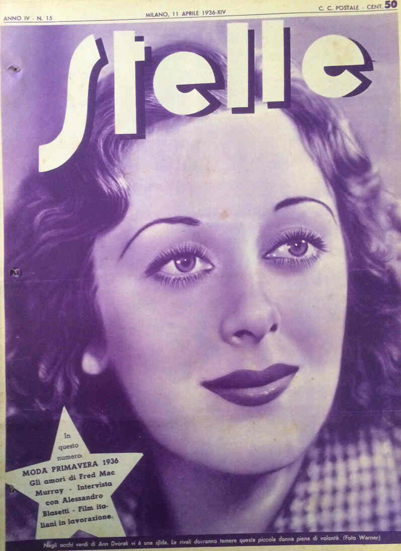 STELLE magazine side cover Issue 15 11 April 1936