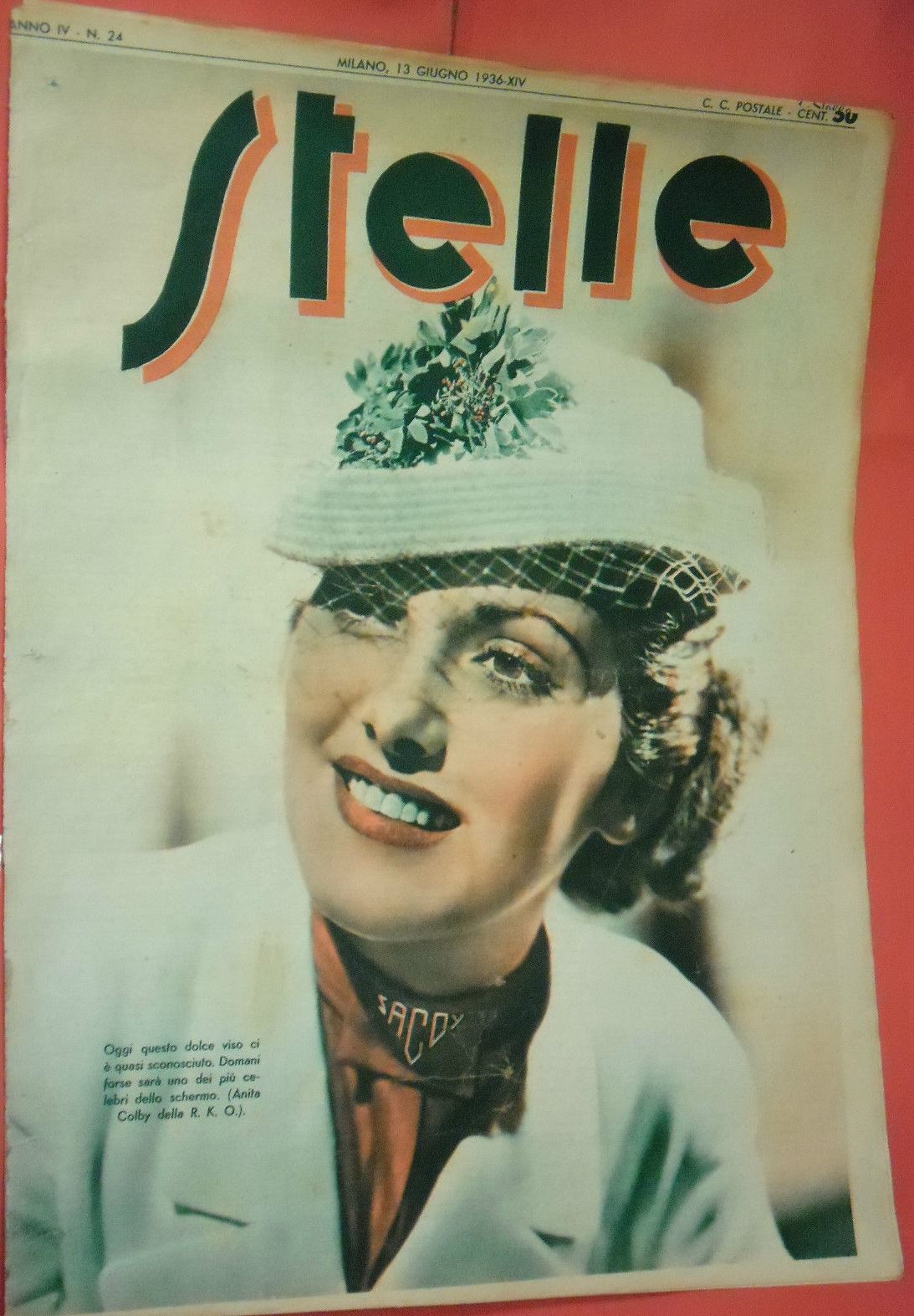 STELLE magazine side cover Issue 24 13 June 1936