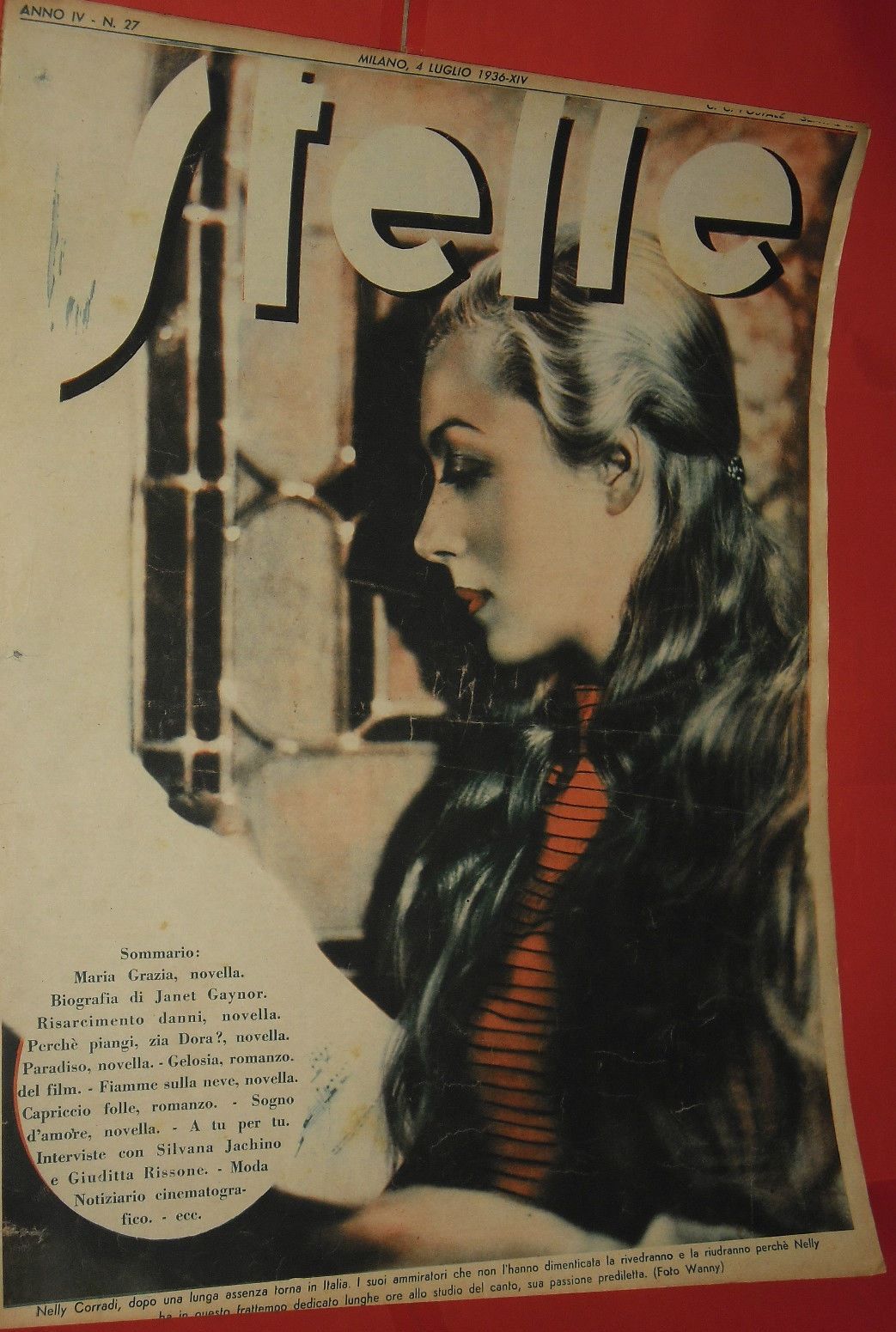 STELLE magazine side cover Issue 27 4 July 1936