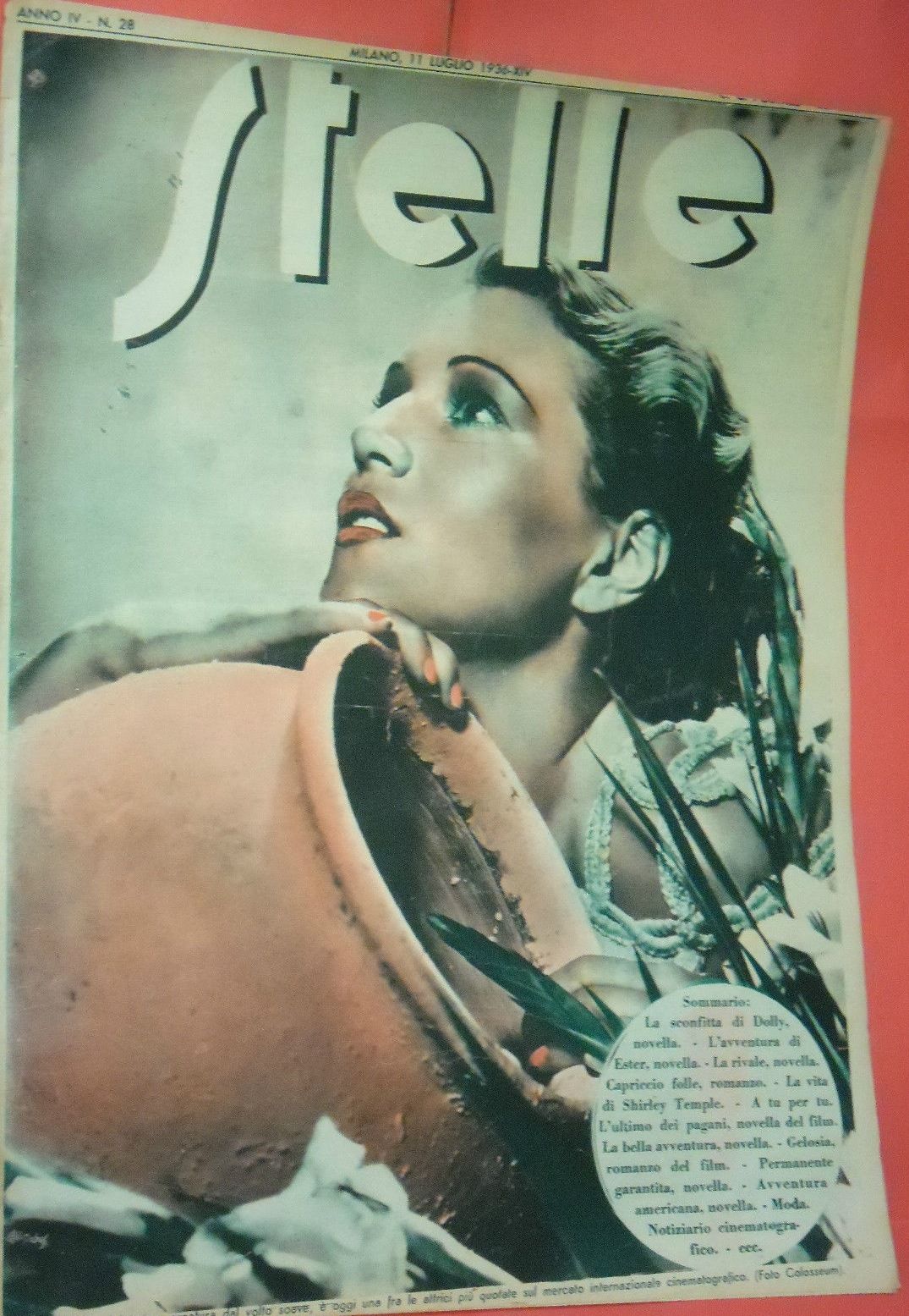 STELLE magazine side cover Issue 28 11 July 1936