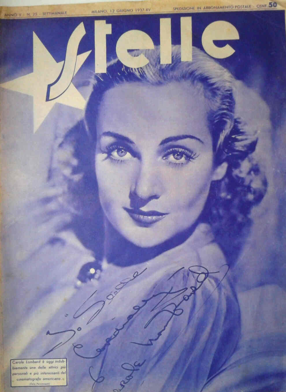 STELLE magazine side cover Issue 25 12 June 1937