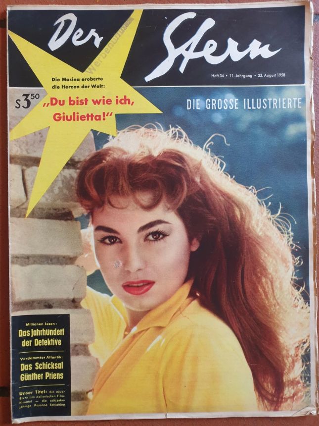STERN magazine side cover Issue 34 23 August 1958