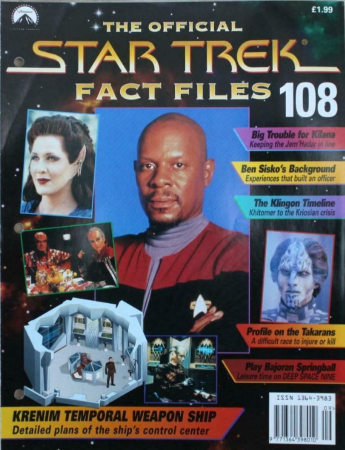 STAR TREK FACT FILES magazine side cover Issue 108  