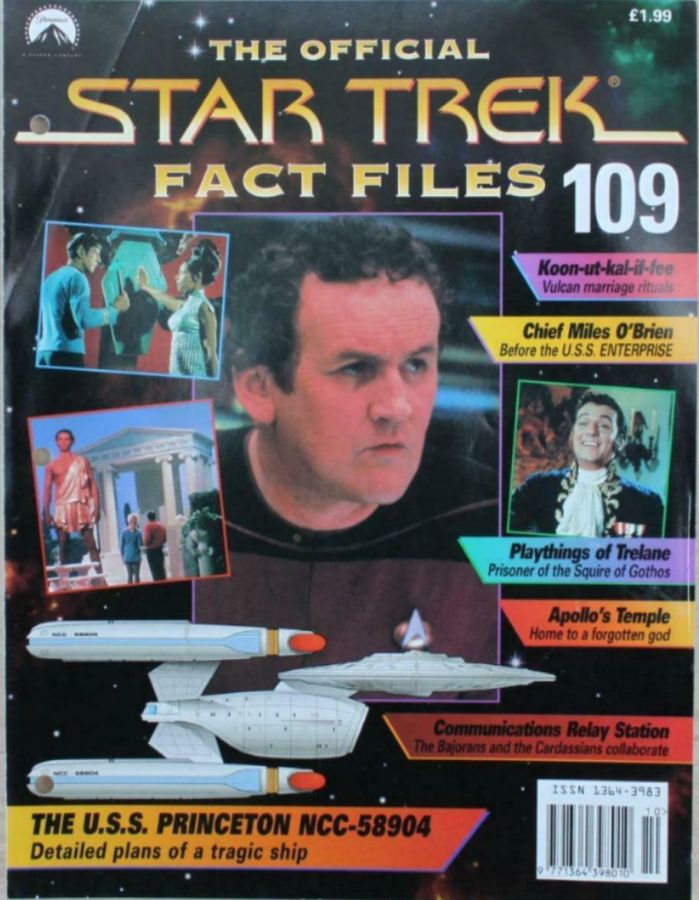 STAR TREK FACT FILES magazine side cover Issue 109  