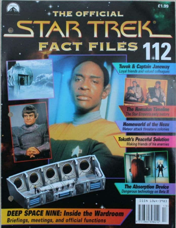 STAR TREK FACT FILES magazine side cover Issue 112  