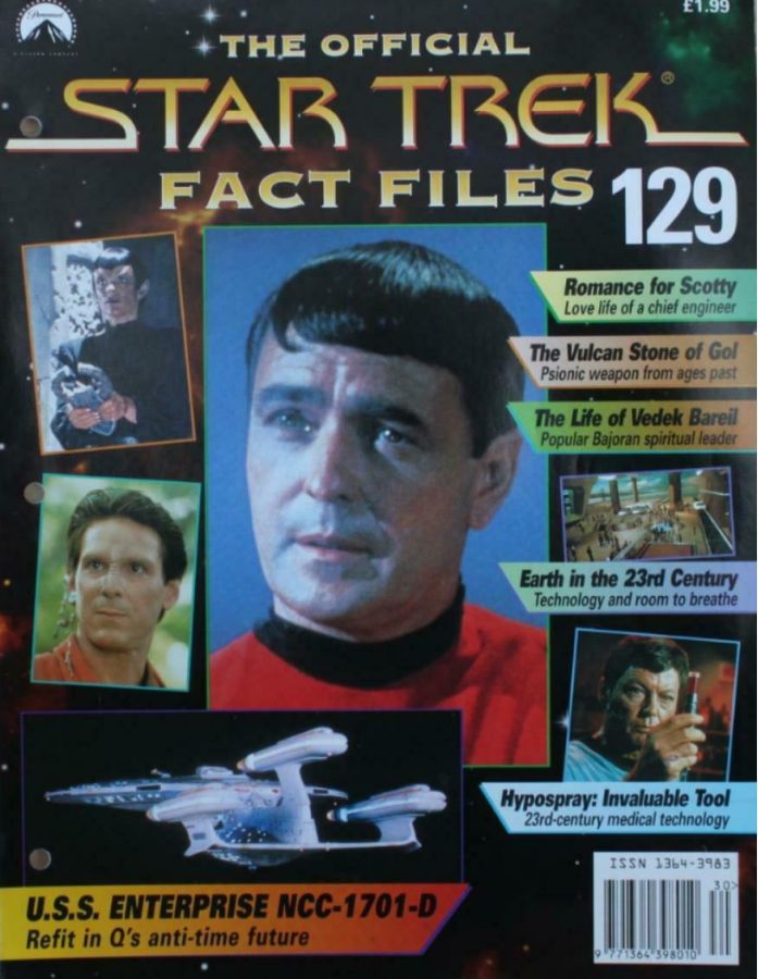 STAR TREK FACT FILES magazine side cover Issue 129  