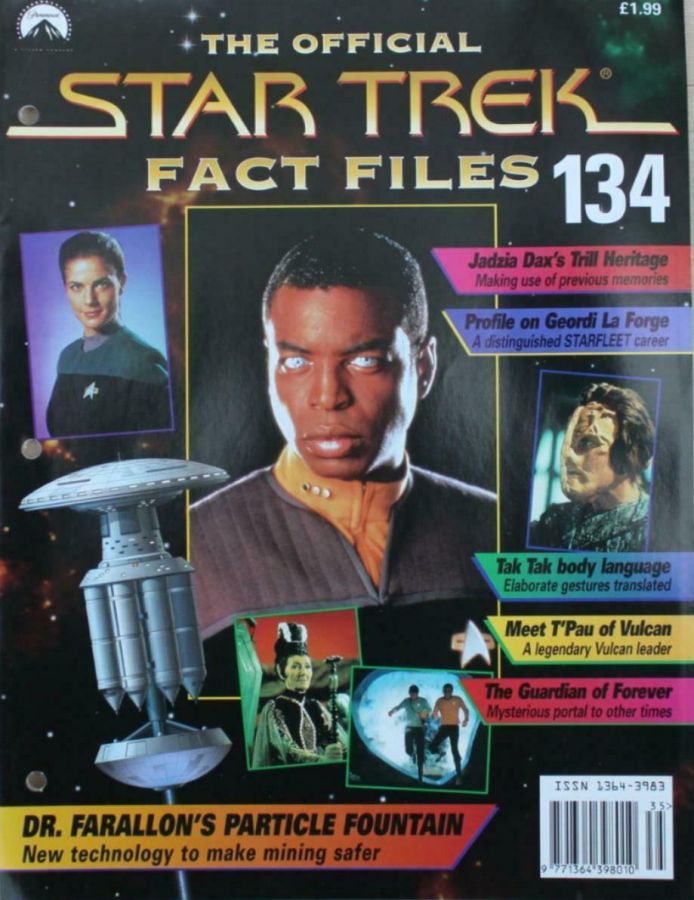 STAR TREK FACT FILES magazine side cover Issue 134  