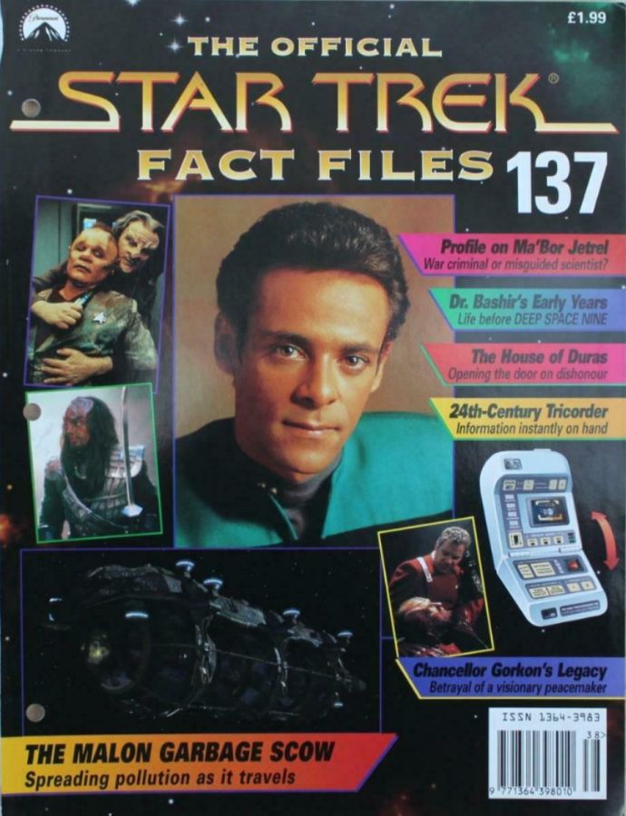 STAR TREK FACT FILES magazine side cover Issue 137  