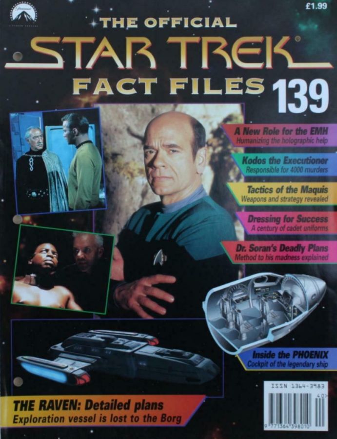STAR TREK FACT FILES magazine side cover Issue 139  