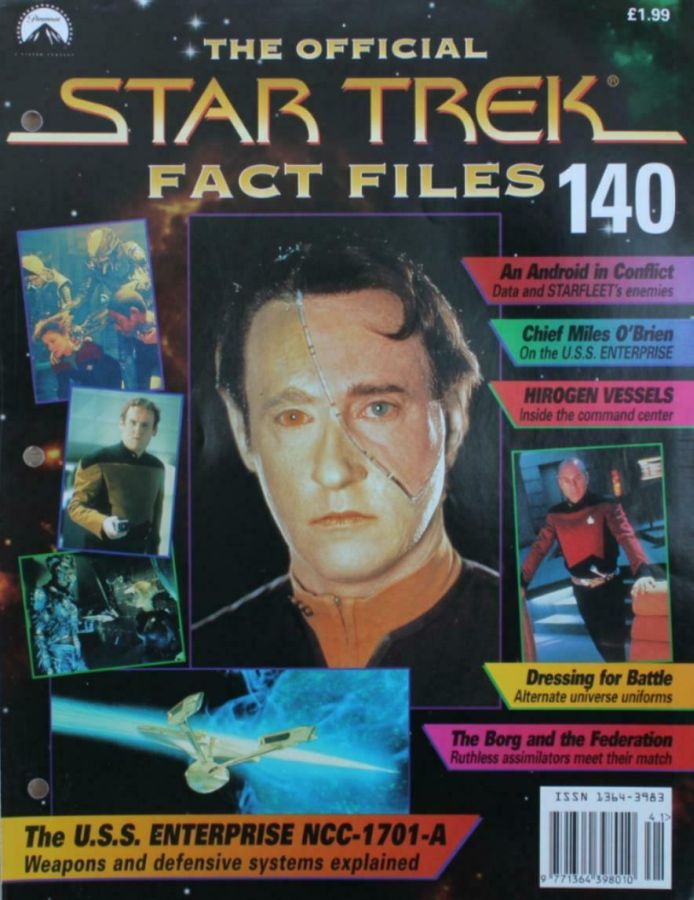 STAR TREK FACT FILES magazine side cover Issue 140  