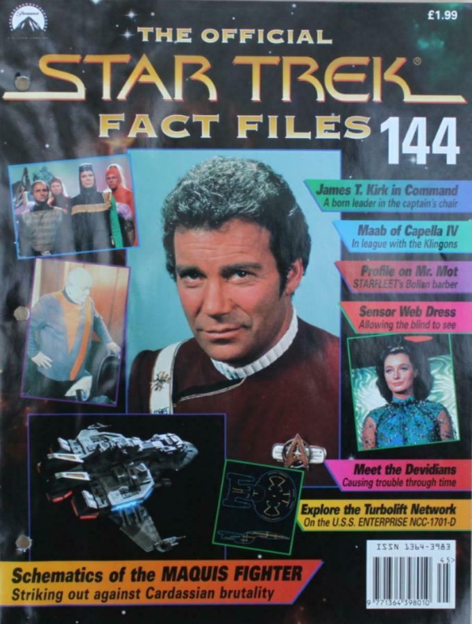STAR TREK FACT FILES magazine side cover Issue 144  