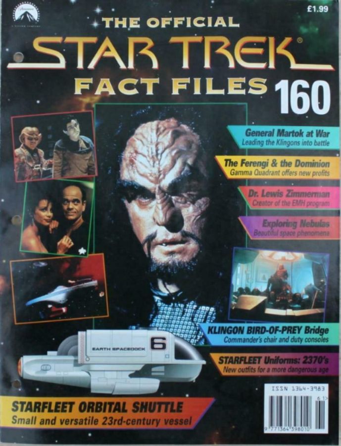 STAR TREK FACT FILES magazine side cover Issue 160  